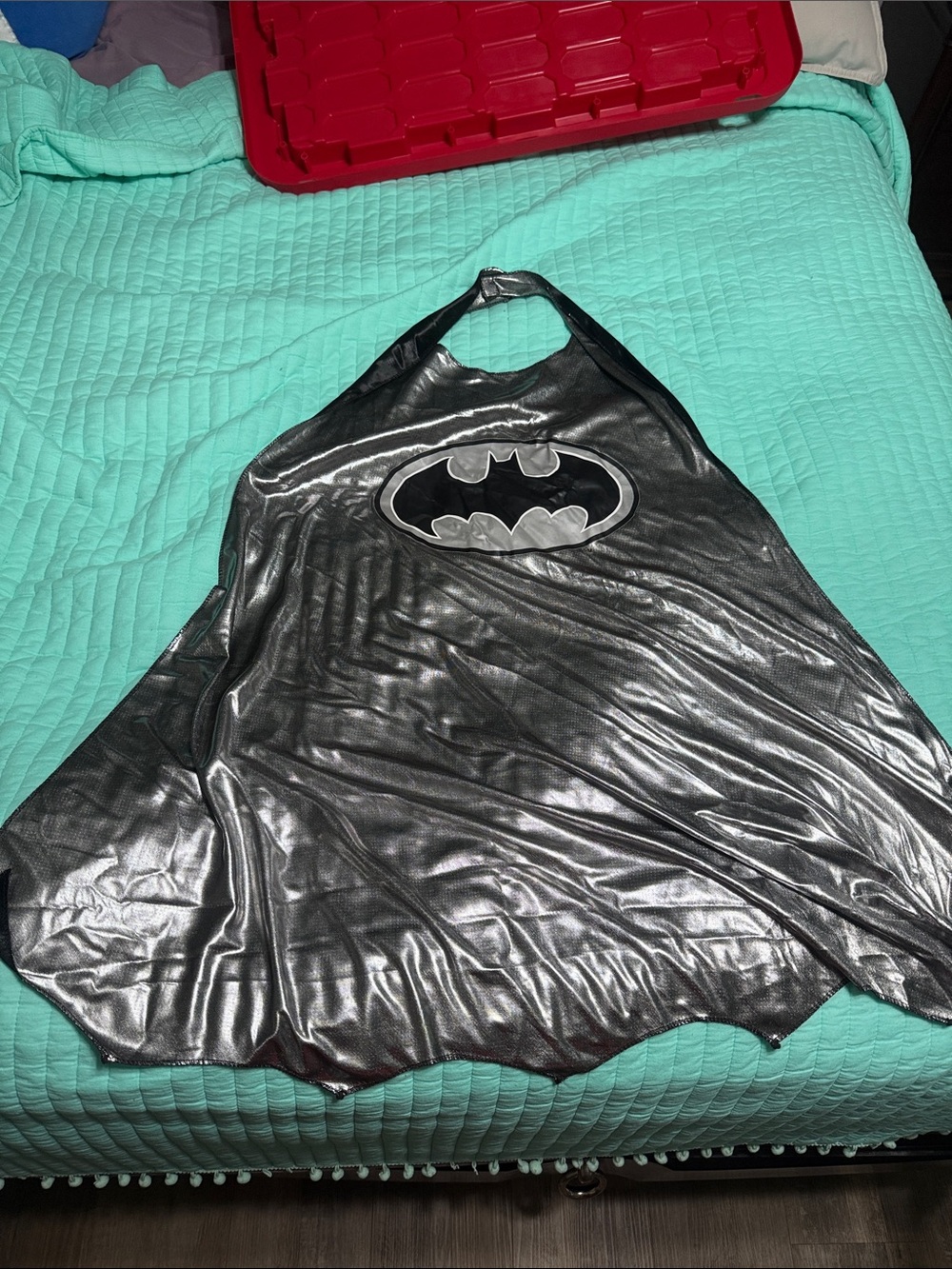 Kids Silver Batman Cape - Metallic Superhero Costume